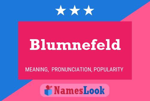 Blumnefeld Name Poster