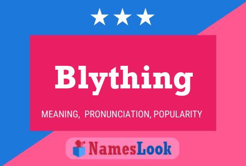 Blything Name Poster