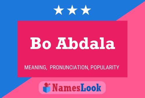 Bo Abdala Name Poster