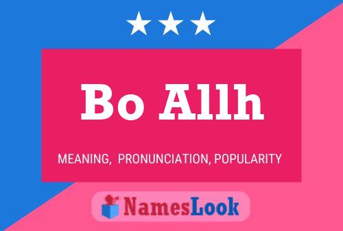 Bo Allh Name Poster