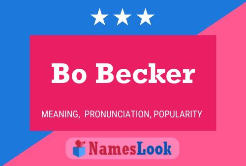 Bo Becker Name Poster