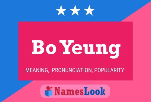 Bo Yeung Name Poster