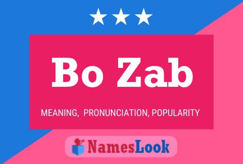 Bo Zab Name Poster