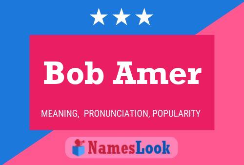 Bob Amer Name Poster