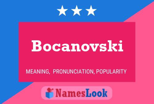 Bocanovski Name Poster