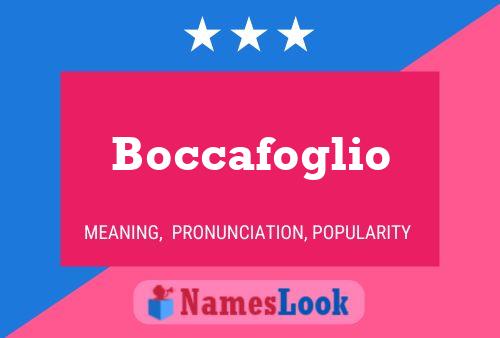 Boccafoglio Name Poster