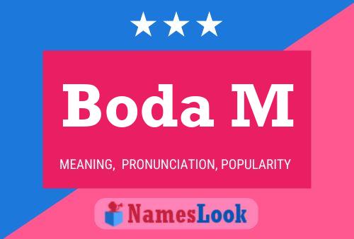 Boda M Name Poster