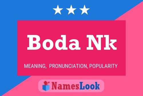 Boda Nk Name Poster