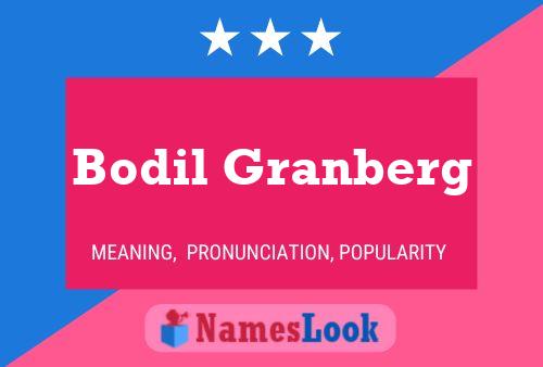 Bodil Granberg Name Poster