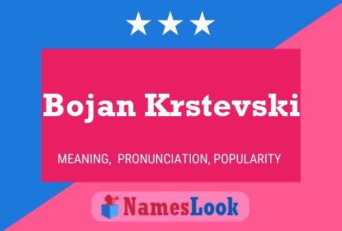 Bojan Krstevski Name Poster