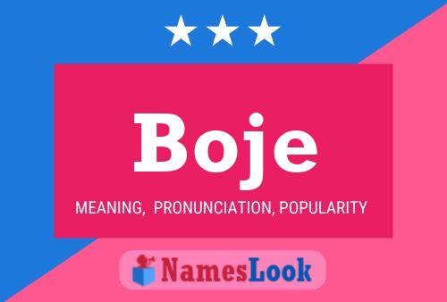 Boje Name Poster