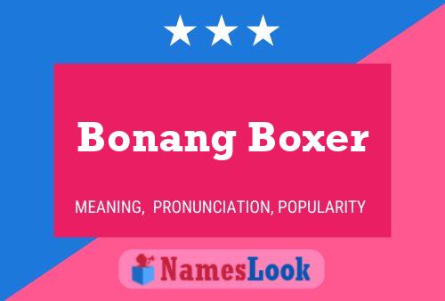 Bonang Boxer Name Poster