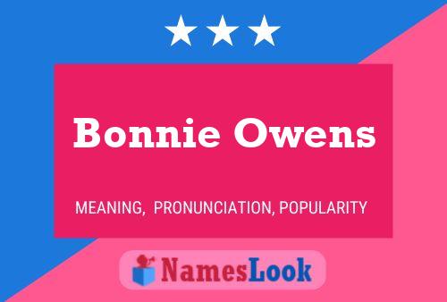 Bonnie Owens Name Poster