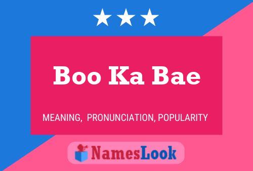 Boo Ka Bae Name Poster