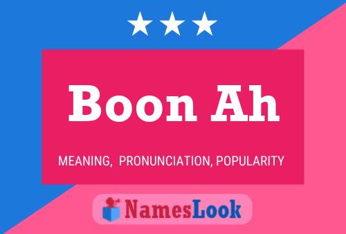 Boon Ah Name Poster