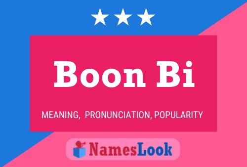 Boon Bi Name Poster