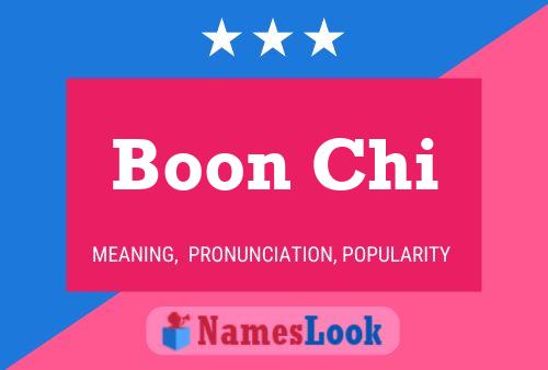 Boon Chi Name Poster