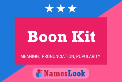 Boon Kit Name Poster