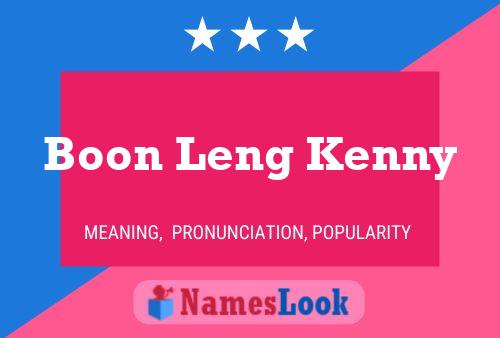 Boon Leng Kenny Name Poster