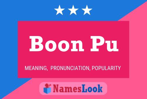 Boon Pu Name Poster