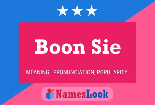 Boon Sie Name Poster