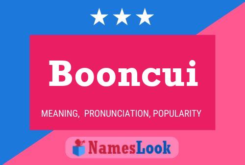 Booncui Name Poster