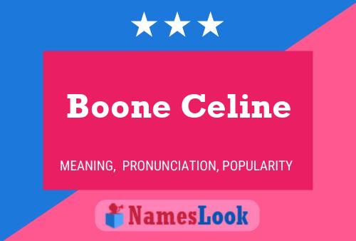 Boone Celine Name Poster