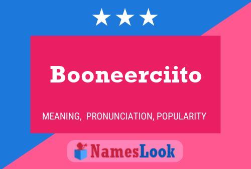 Booneerciito Name Poster