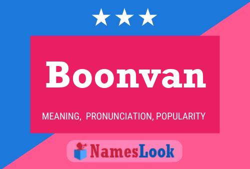 Boonvan Name Poster