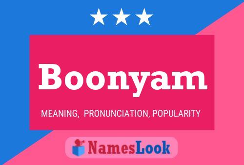 Boonyam Name Poster