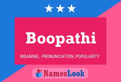 Boopathi Name Poster