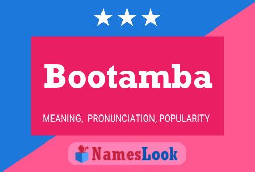 Bootamba Name Poster