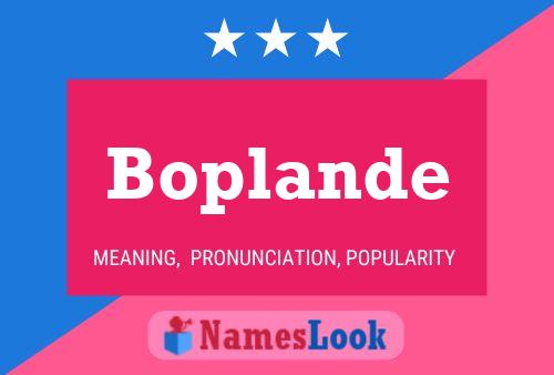 Boplande Name Poster