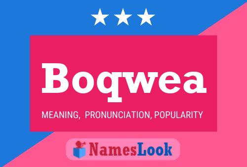 Boqwea Name Poster