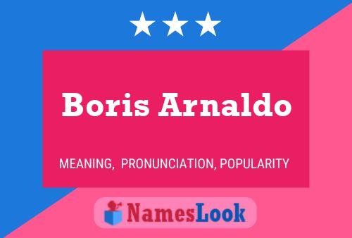 Boris Arnaldo Name Poster