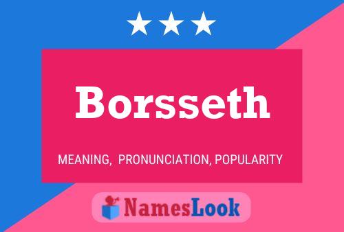 Borsseth Name Poster