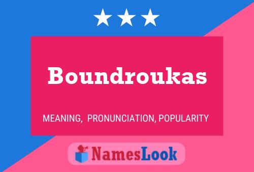 Boundroukas Name Poster