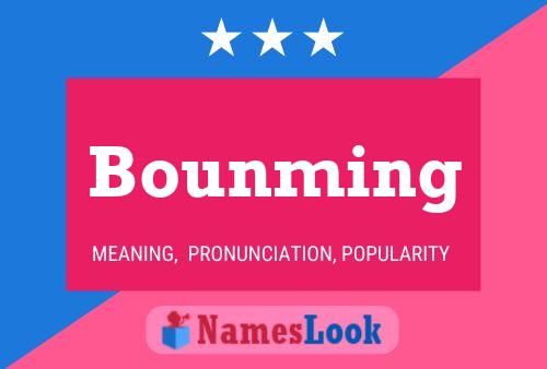 Bounming Name Poster