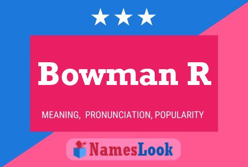 Bowman R Name Poster