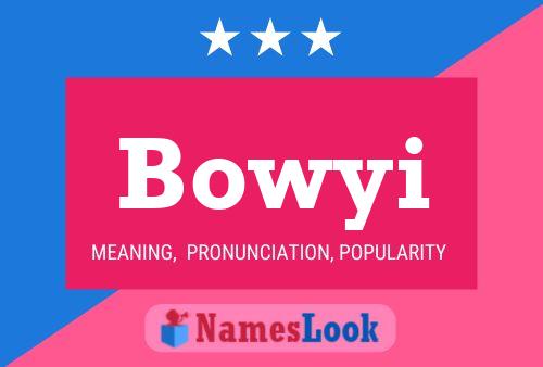 Bowyi Name Poster