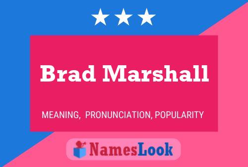 Brad Marshall Name Poster