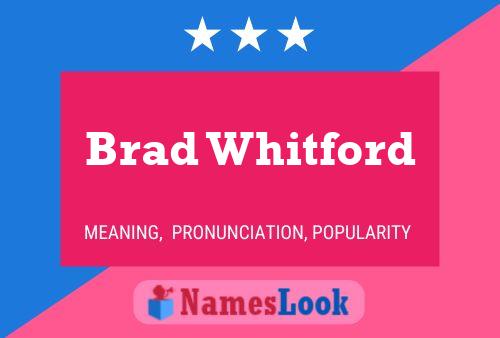 Brad Whitford Name Poster