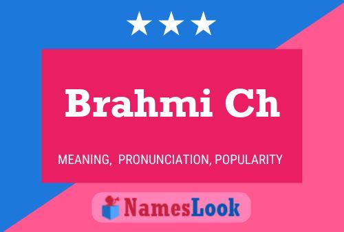 Brahmi Ch Name Poster