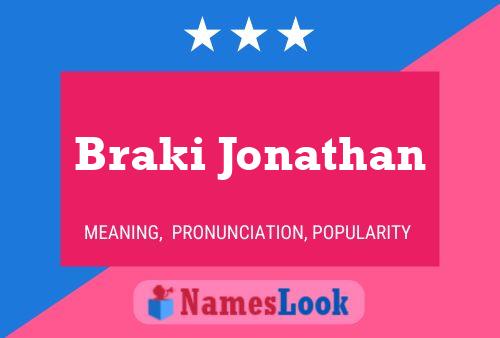 Braki Jonathan Name Poster