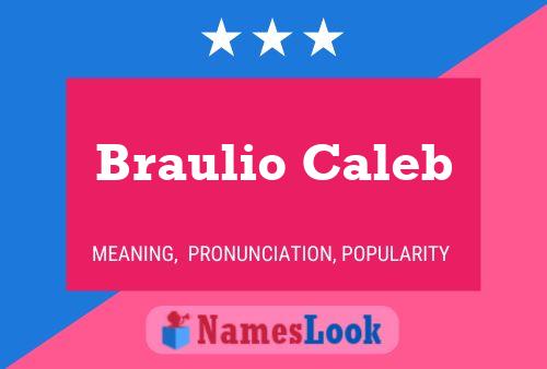 Braulio Caleb Name Poster