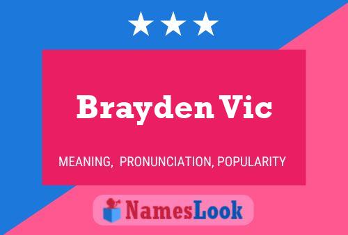 Brayden Vic Name Poster