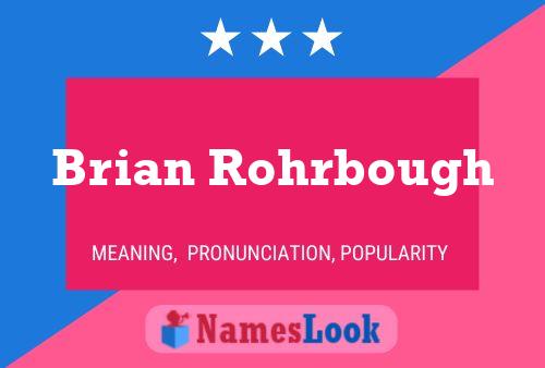 Brian Rohrbough Name Poster