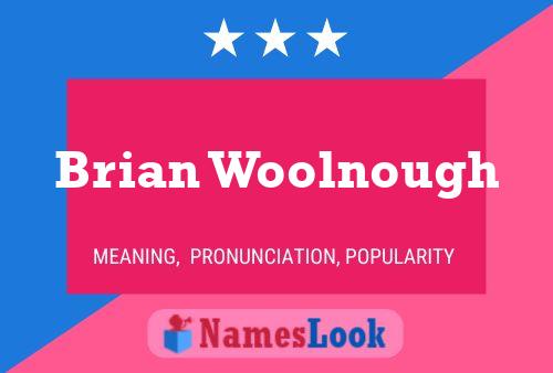 Brian Woolnough Name Poster