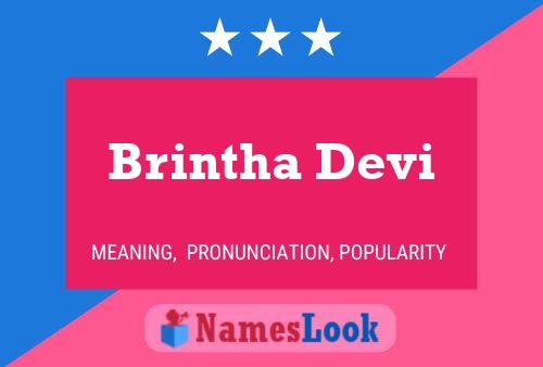 Brintha Devi Name Poster