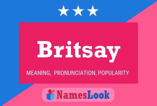 Britsay Name Poster